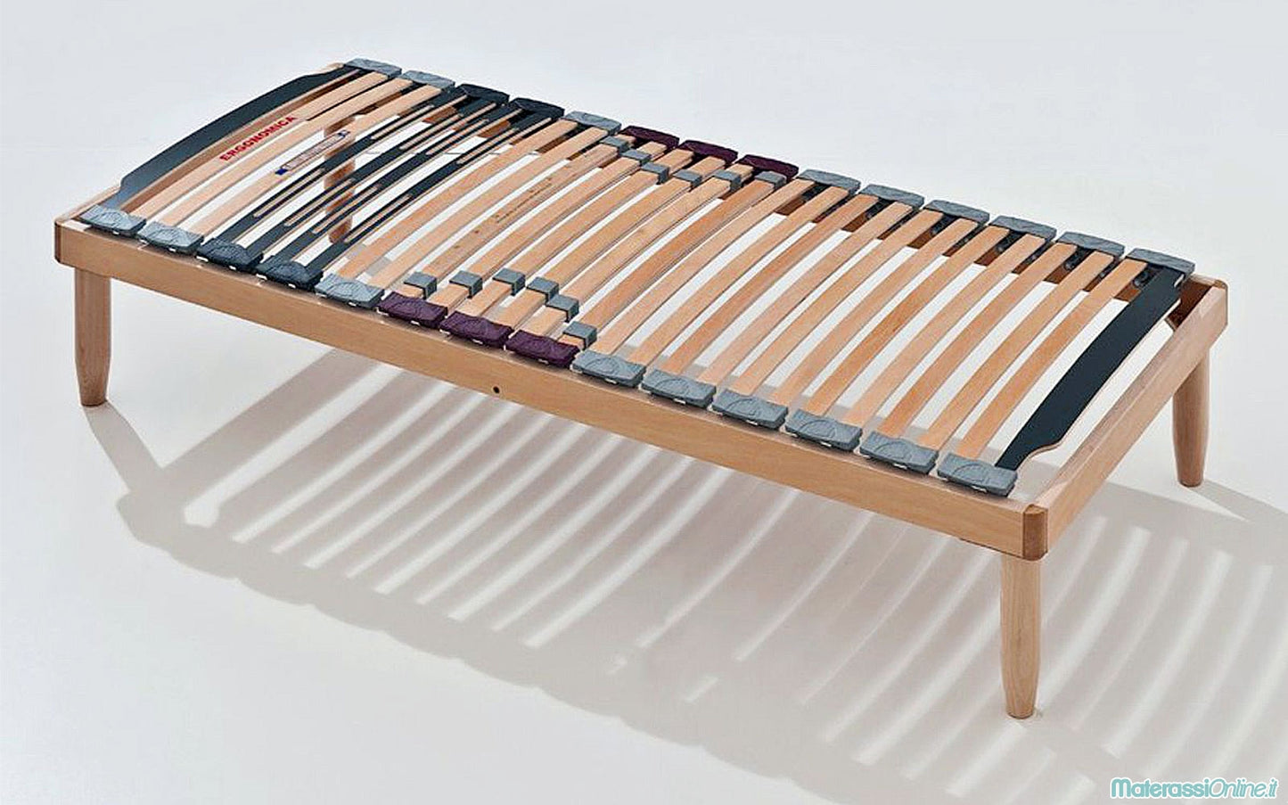 Rete letto singola con struttura in legno