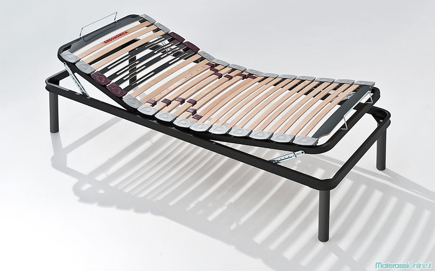 Rete letto singolo con movimento piedi e testa manuale