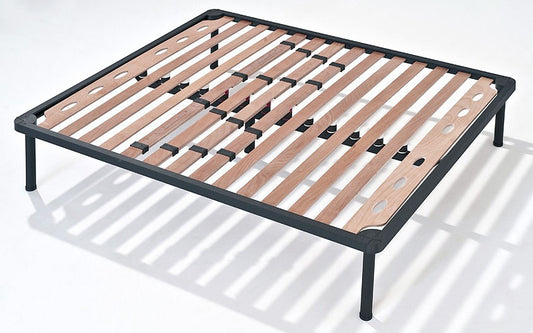 Rete matrimoniale a doghe con asse centrale ammortizzante