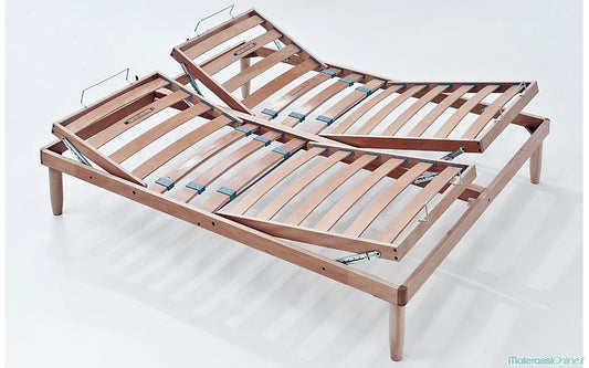 Rete a doghe matrimoniale con meccanismo separato di alzata