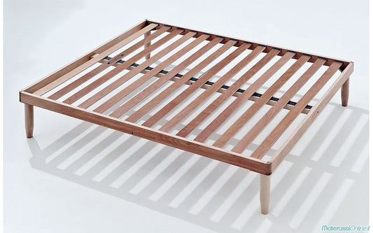 Rete a doghe matrimoniale in legno