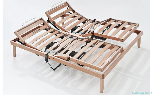 Rete letto a doghe matrimoniale con motore