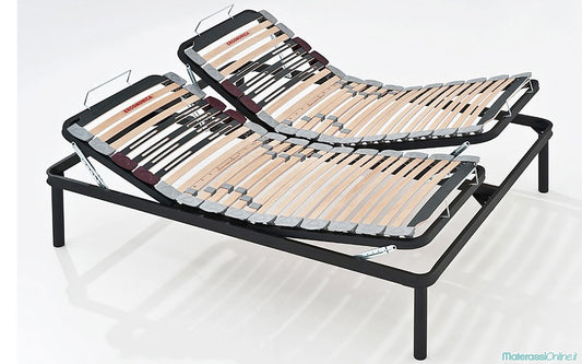 Rete in ferro matrimoniale con movimenti manuali separati